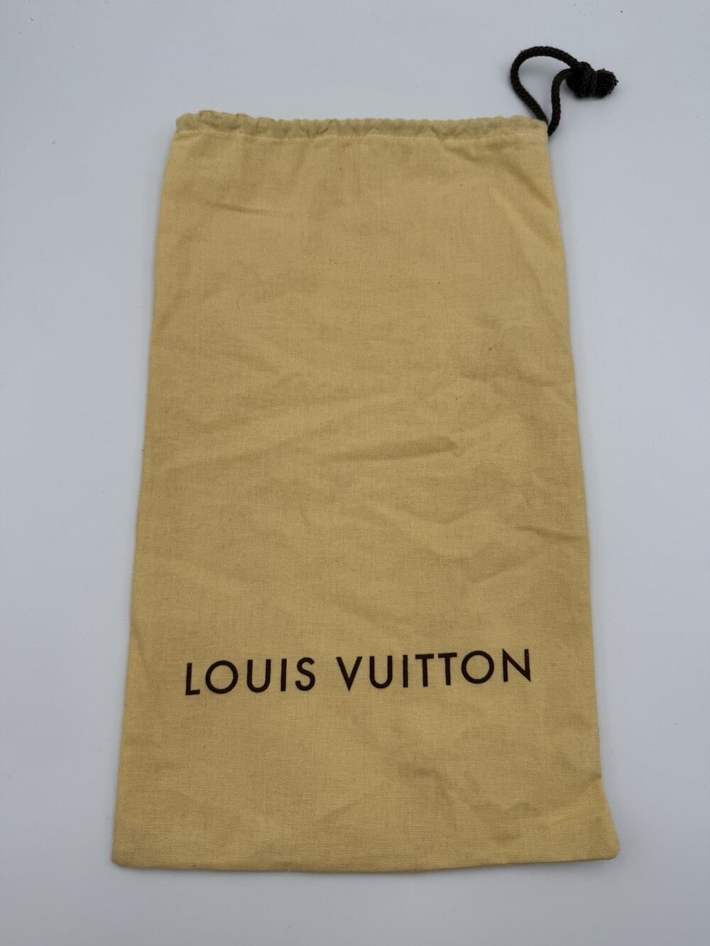 Authentic Louis Vuitton Drawstring Dust Bag Shoe Boot Pouch 15” x 9”